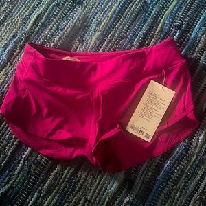 Lululemon Speed Up shorts, 2.5”. Magenta size 6